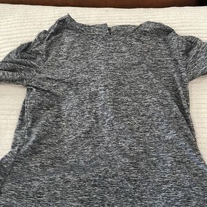 Grey and black Athleta girl long sleeve tee